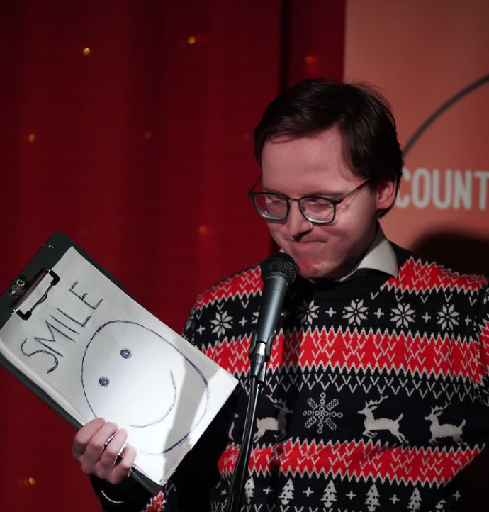 Michael Klütgens im Weihnachtsoutfit